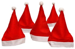 Sunshine 10 Pcs Christmas Hats, Santa Claus Caps for kids and Adults, Free Size, XMAS Caps